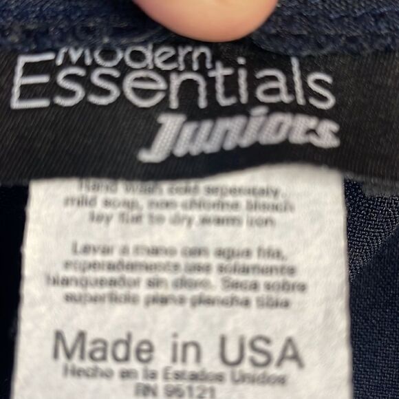 Modern Essentials Ladies Dress Pants Trousers, Navy Blue Pinstripes, Size 9 - Picture 6 of 6